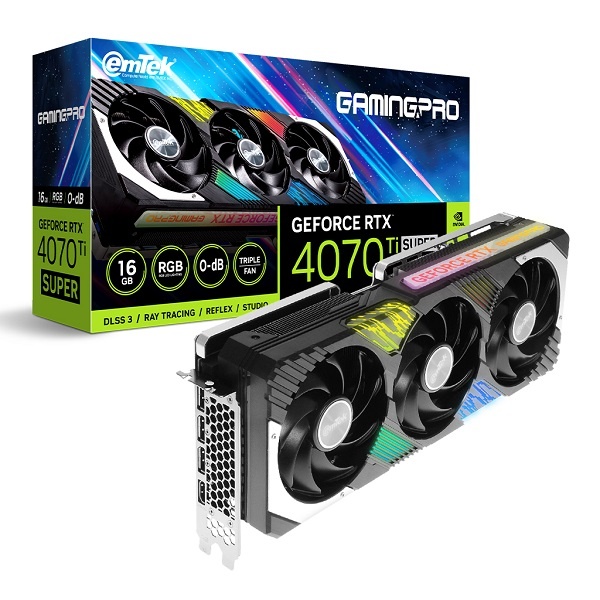 [그래픽카드] emTek 이엠텍 지포스 RTX 4070 TI SUPER GAMINGPRO D6X 16GB