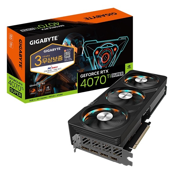 [그래픽카드] GIGABYTE GeForce RTX 4070 Ti SUPER Gaming OC D6X 16GB 피씨디렉트