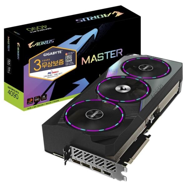[그래픽카드] GIGABYTE GeForce RTX 4090 AORUS Master D6X 24GB 피씨디렉트