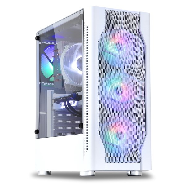 [케이스] 아이구주 HATCH 6 플렉스 메쉬 강화유리 화이트 (미들타워)