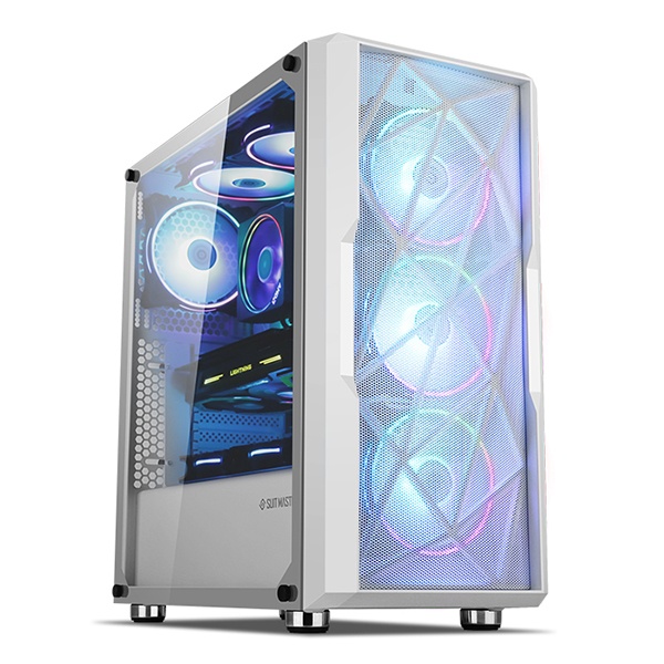 [케이스] ABKO 322S 인테이커 강화유리 스펙트럼 Dualight 화이트 (미들타워)