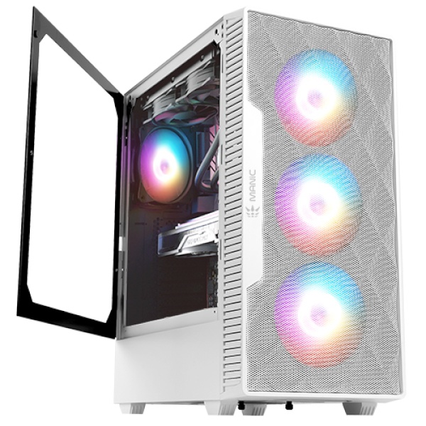 [케이스] 마이크로닉스 Master M60 메쉬 강화유리 화이트 (미들타워)