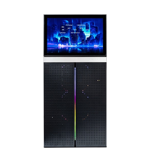 [케이스] 발키리 VK02 Touch LCD 메쉬 강화유리 (Black) (ATX)